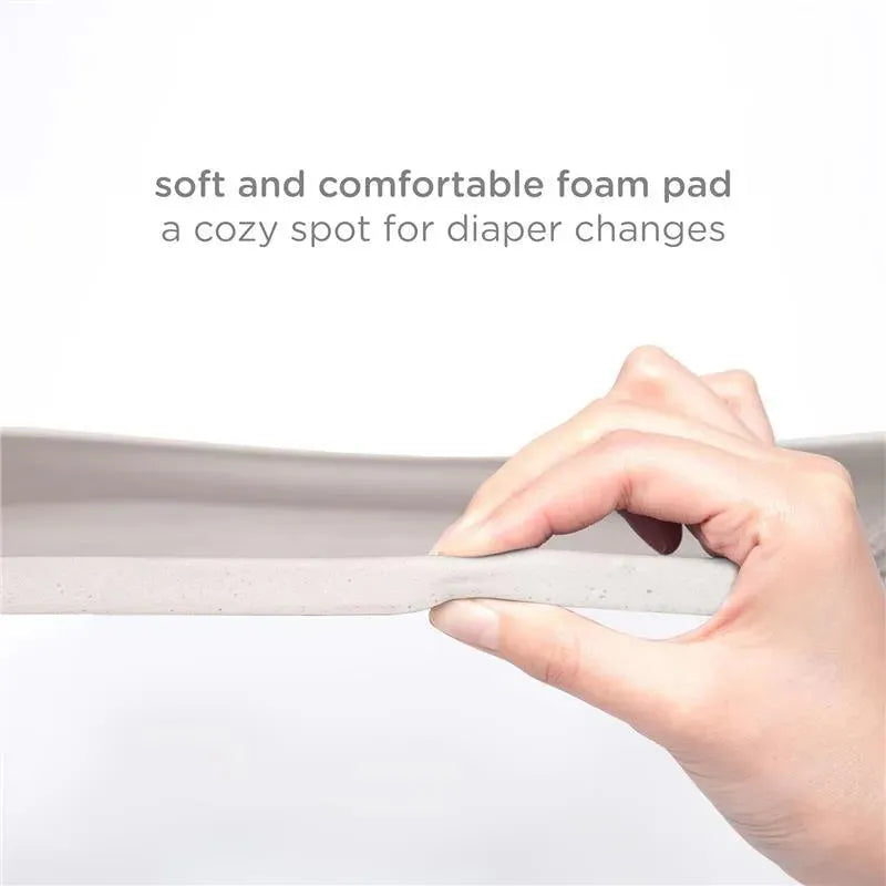 Ubbi - Foam Changing Pad, Lightweight, Waterproof, Taupe Image 5