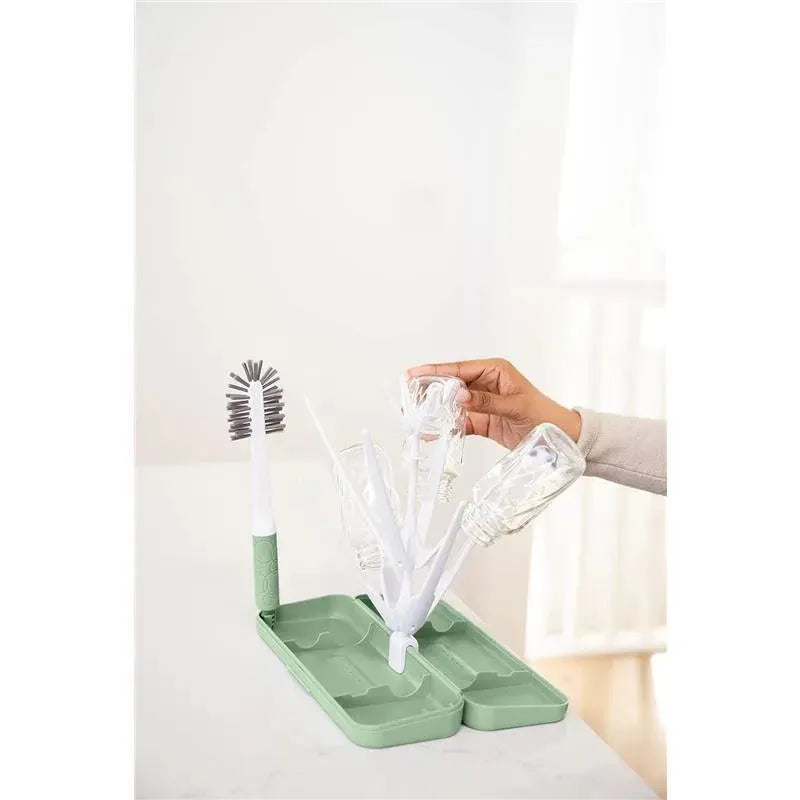 Ubbi - On-The-Go Drying Rack & Brush Set, Sage Image 4