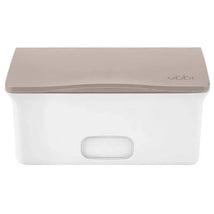 Ubbi - Wipes Dispenser with Weighted Plate and Secure Seal, Taupe Image 1