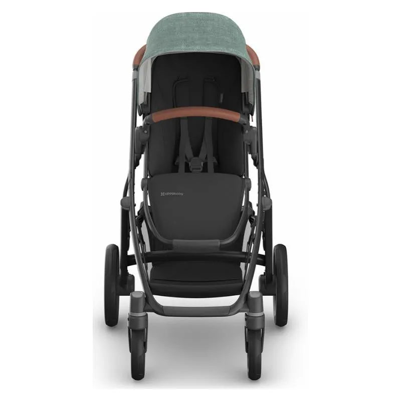 Uppababy - Vista V3 Stroller, Gwen (Green Mélange/Carbon Frame/Saddle Leather) Image 4