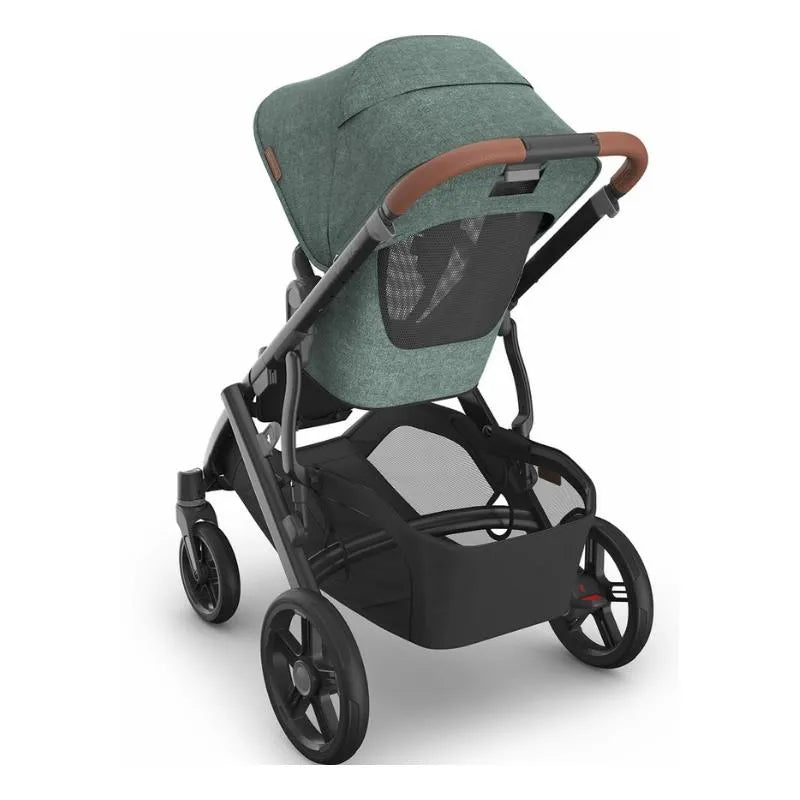 Uppababy - Vista V3 Stroller, Gwen (Green Mélange/Carbon Frame/Saddle Leather) Image 6