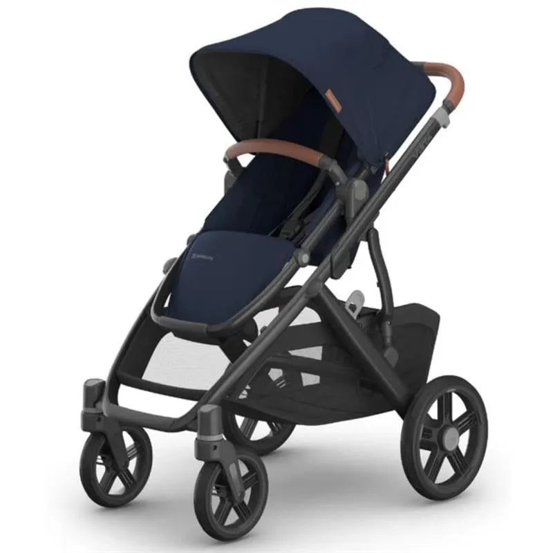 Uppababy - Vista V3 Stroller, Noa - Navy | Carbon Frame | Saddle Leather Image 1