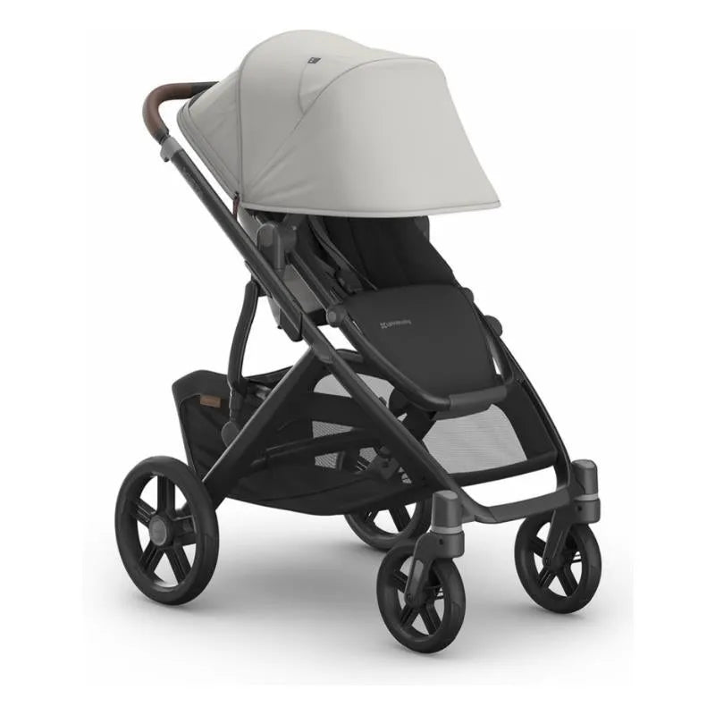 Uppababy - Vista V3 Stroller, Savannah (Pearl Gray Jacquard/Carbon Frame/Chestnut Leather) Image 3