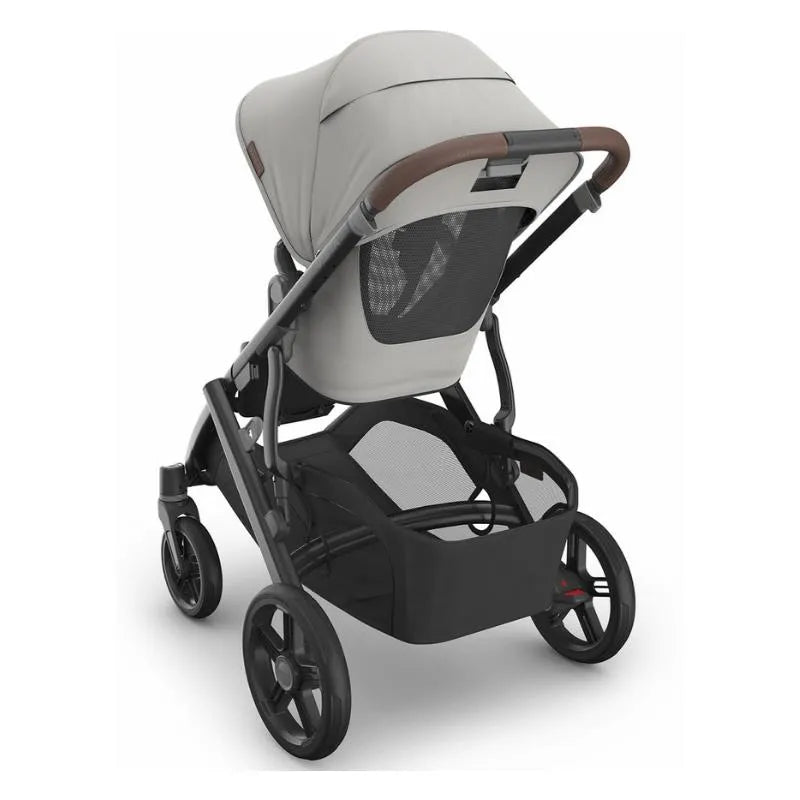 Uppababy - Vista V3 Stroller, Savannah (Pearl Gray Jacquard/Carbon Frame/Chestnut Leather) Image 6