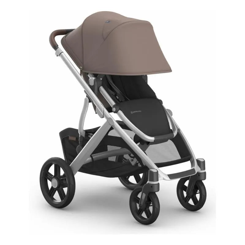 Uppababy - Vista V3 Stroller, Theo (Dark Taupe/Silver Frame/Chestnut Leather) Image 3