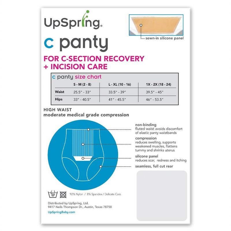 UpSpring C-Panty Post C-Section Care Underwear High Waist Black