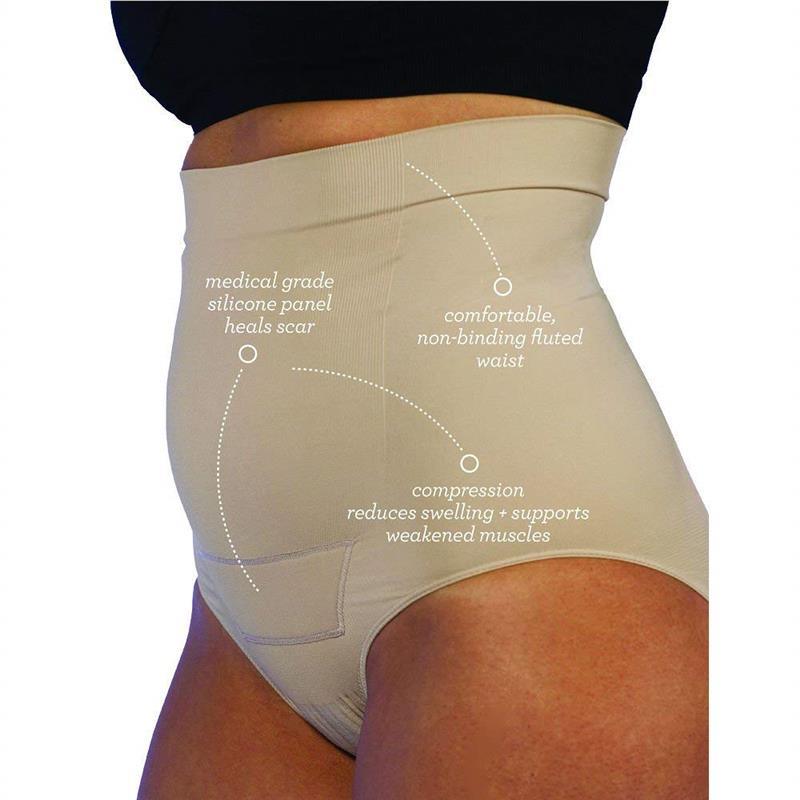 UpSpring C-Panty Post C-Section Recovery Support with Silicone Panel, High  Waist and Classic Waist