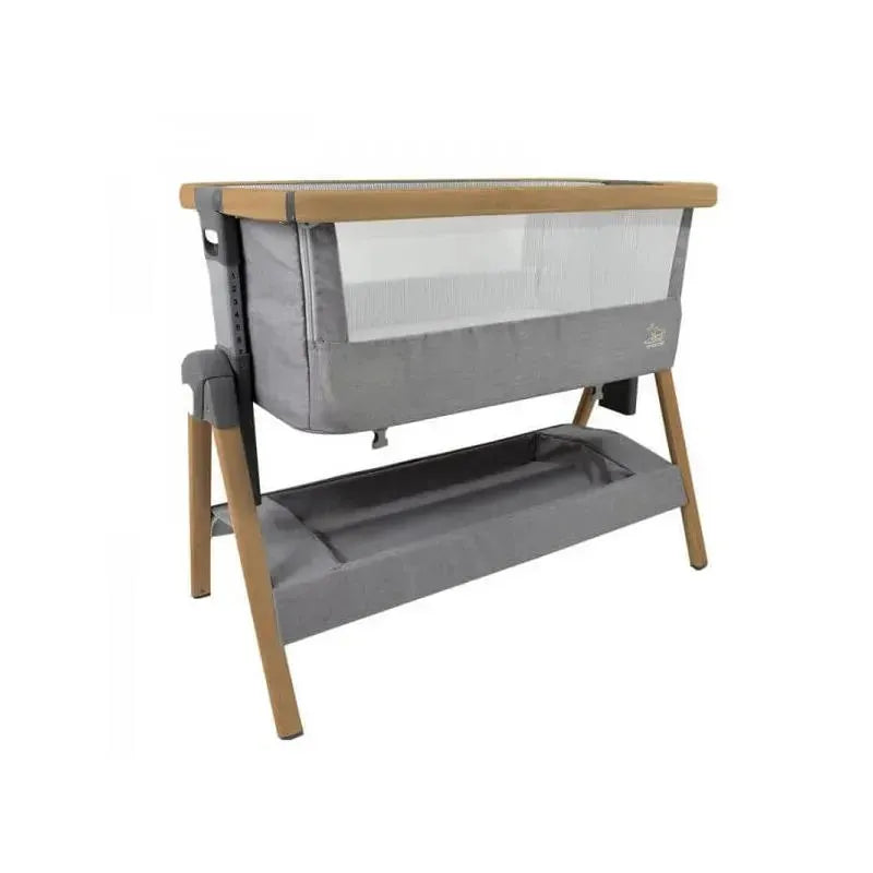 Venice Child - California Dreaming Bedside Crib Bassinet w/Travel Bag, Gray Wood Image 1