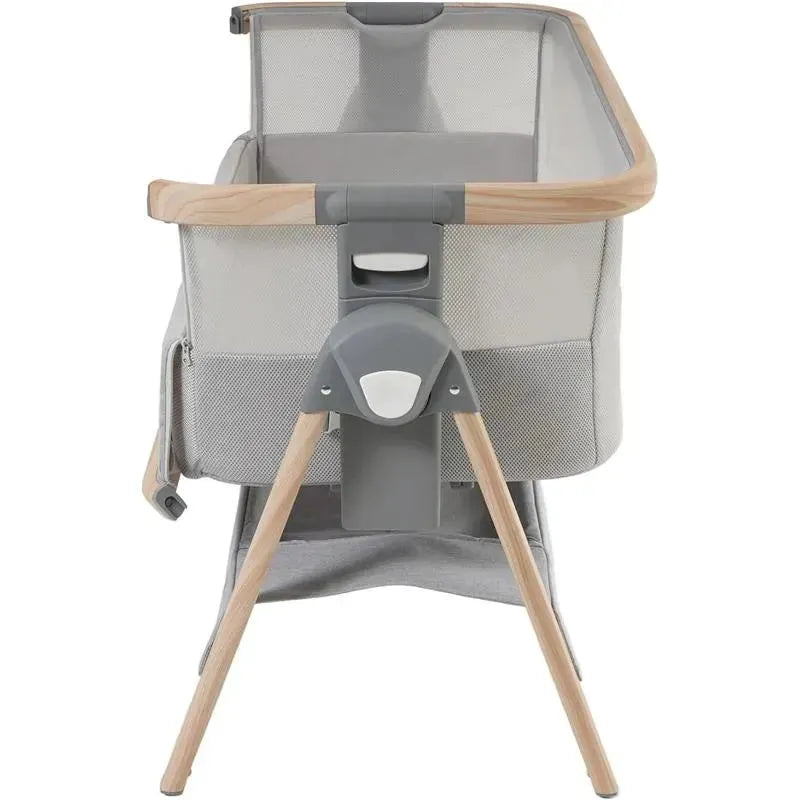 Venice Child - California Dreaming Bedside Crib Bassinet w/Travel Bag, Gray Wood Image 3