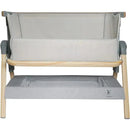 Venice Child - California Dreaming Bedside Crib Bassinet w/Travel Bag, Gray Wood Image 4