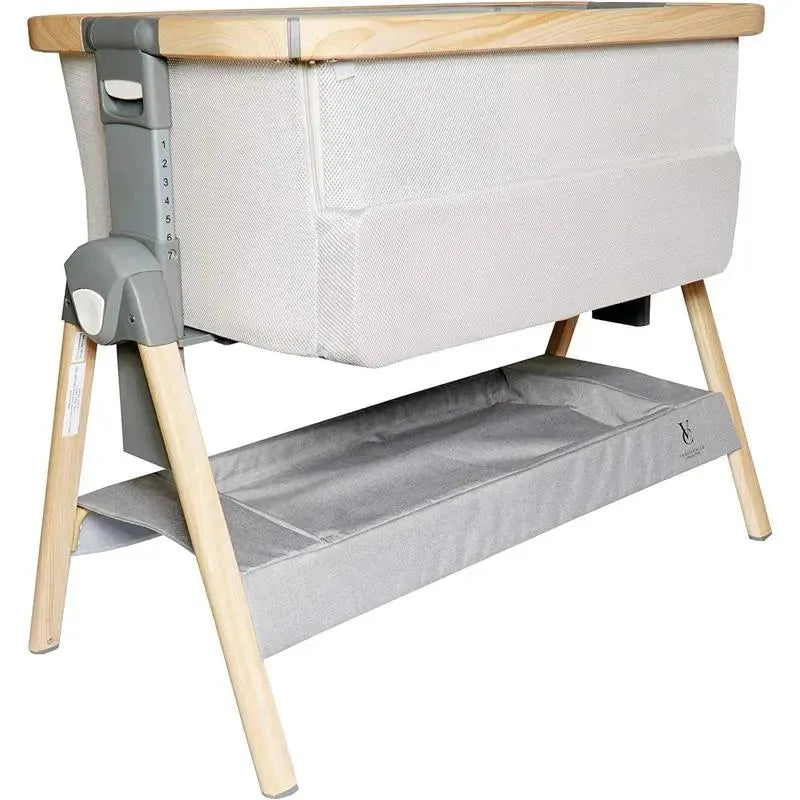 Venice Child - California Dreaming Bedside Crib Bassinet w/Travel Bag, Gray Wood Image 9