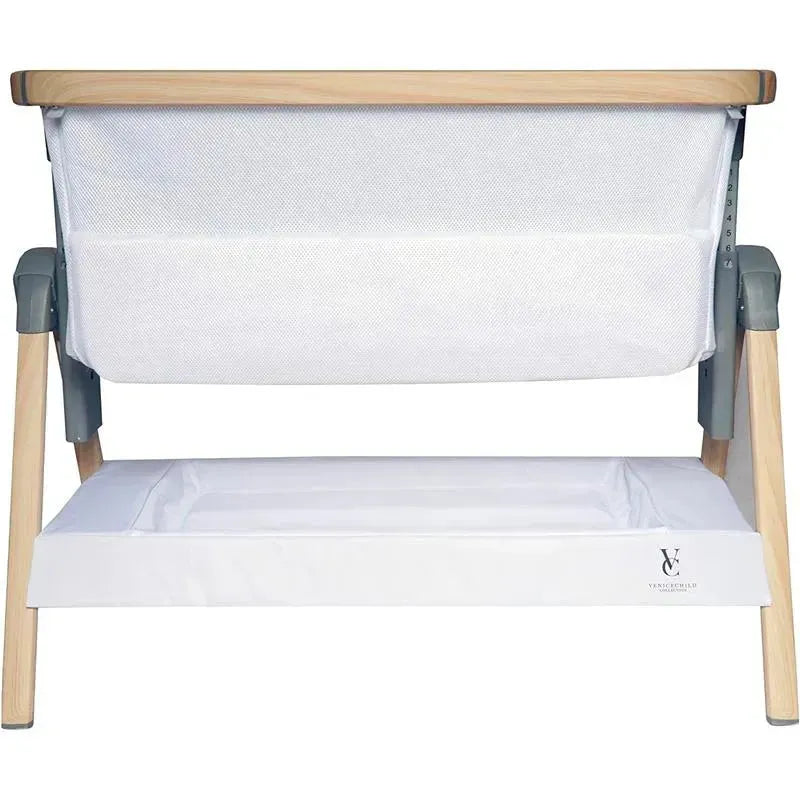 Venice Child - California Dreaming Bedside Crib Bassinet w/Travel Bag, White Wood Image 6