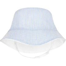 Wee Ones - Boys' Reversible Seersucker Sun Hat, 0-6M Image 1