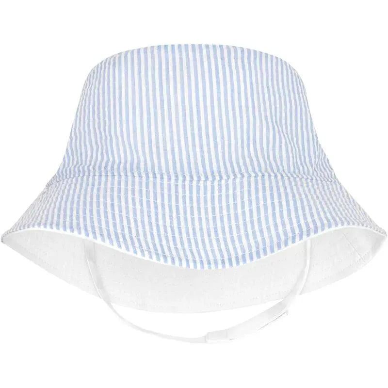 Wee Ones - Boys' Reversible Seersucker Sun Hat, 0-6M Image 1