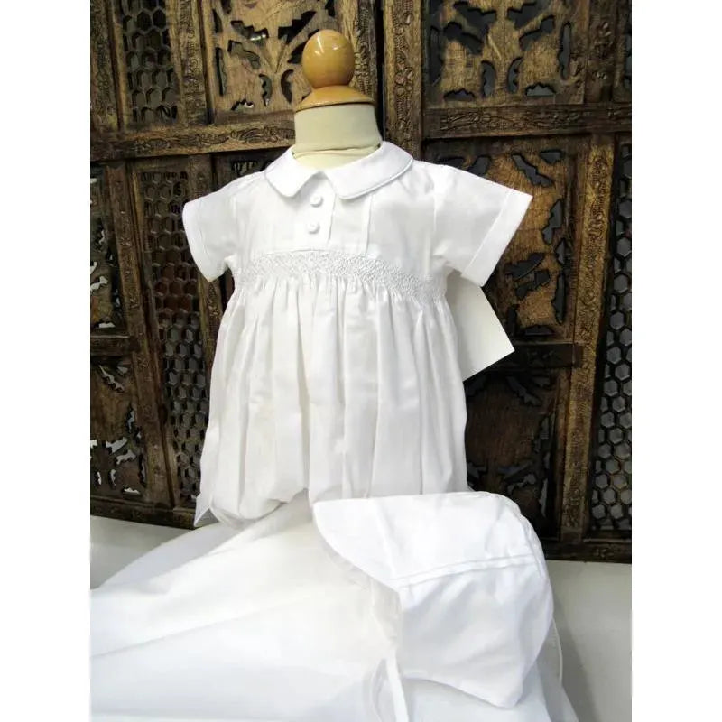 Will' Beth - Smocked Romper Set, White Image 1