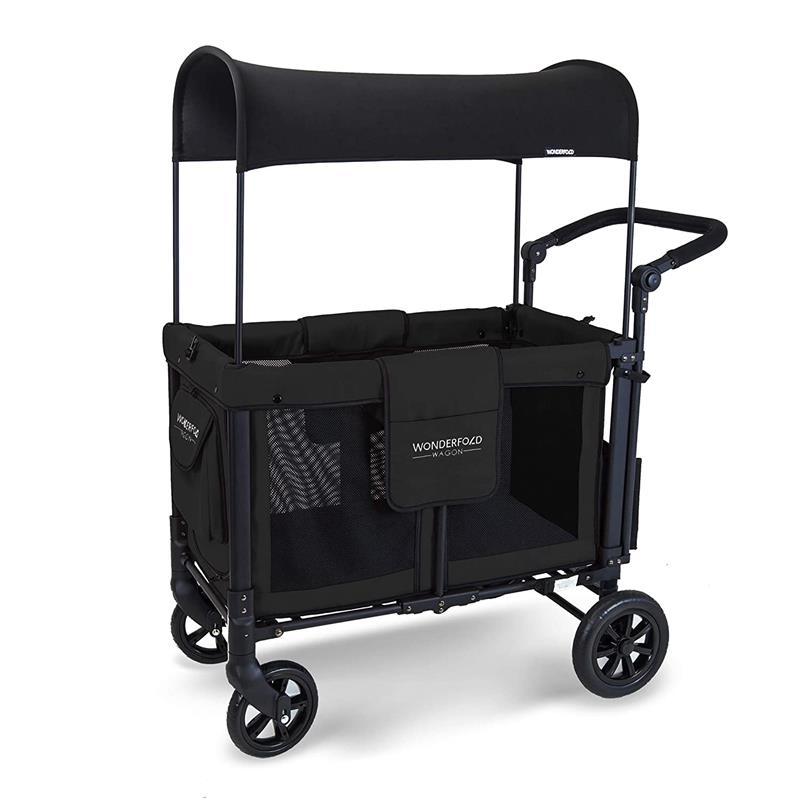 WonderFold - W2 Luxe Double Stroller Wagon, Black