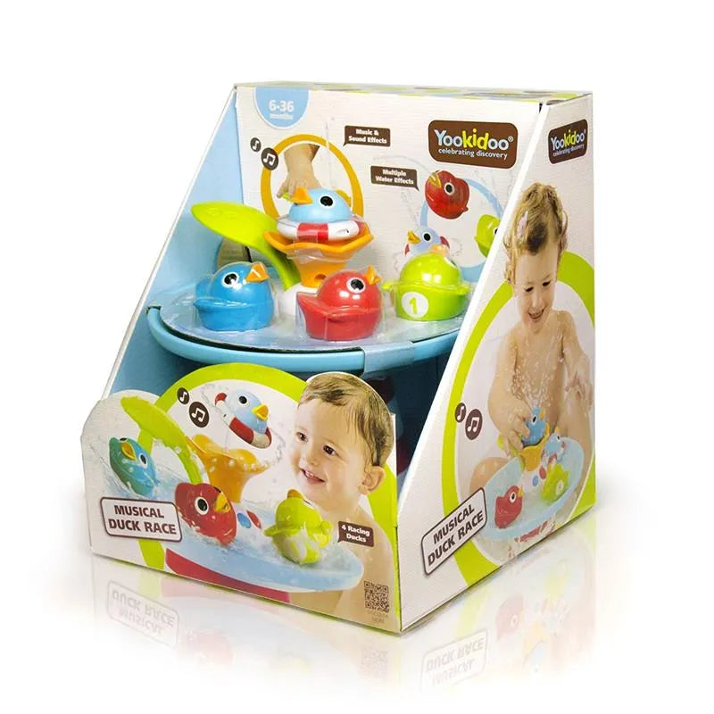 Yookidoo Musical Duck Race Baby Bath Toy with Waterfall