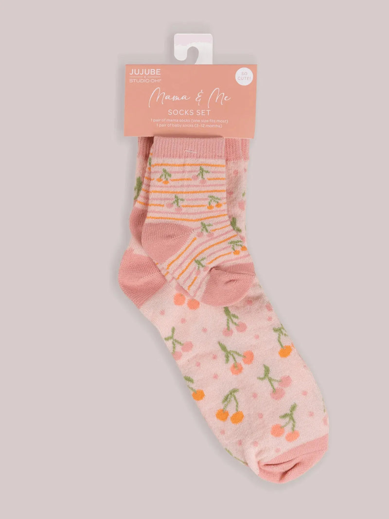 Mama & Me Socks - Cherry Cute by Doodle By Meg