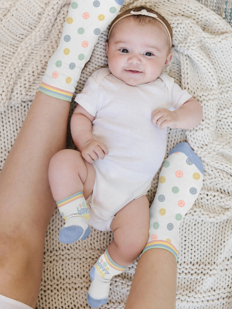 Mama & Me Socks -  Happy Baby Vibes