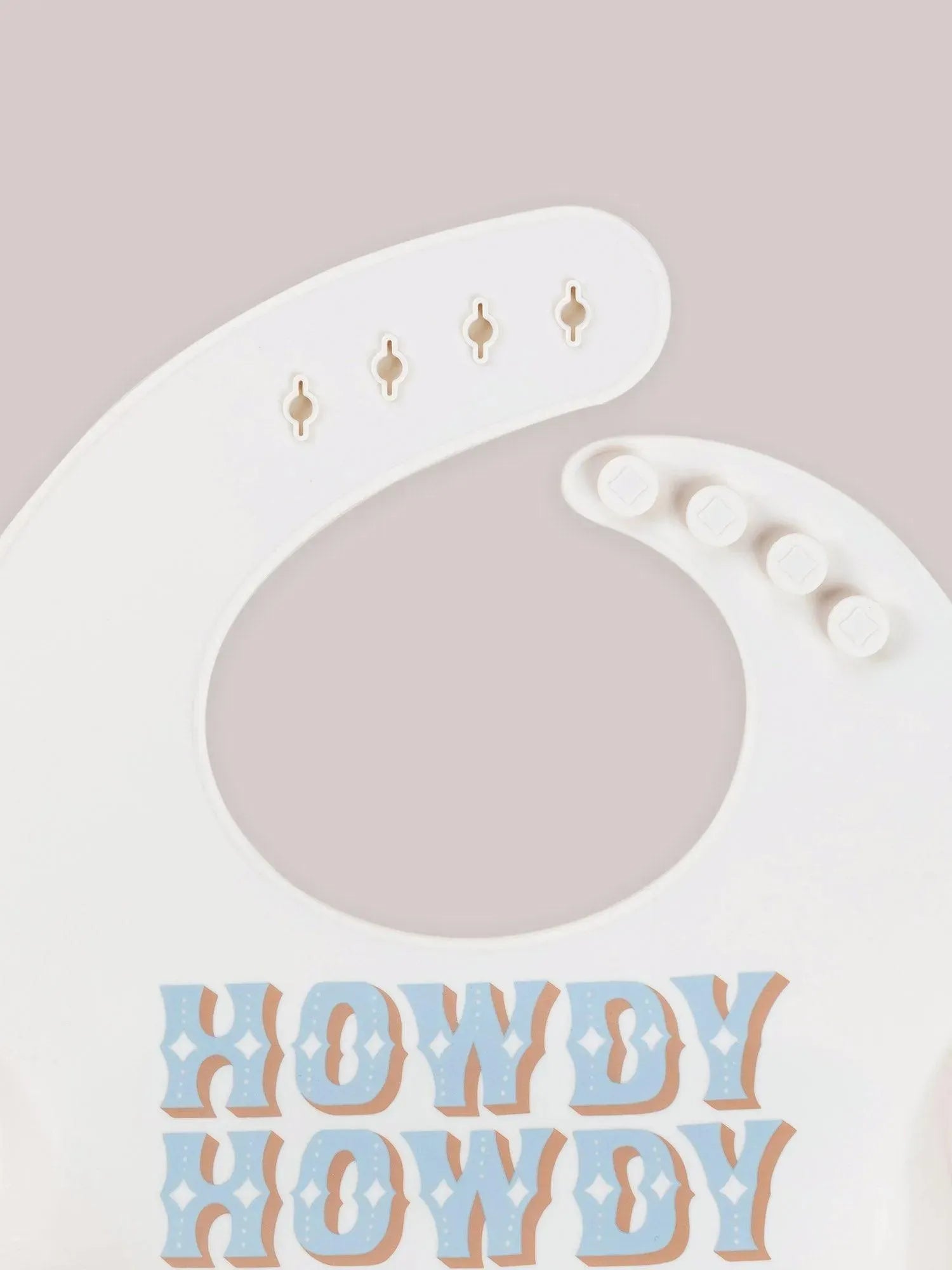 Silicone Bib - Howdy Partner Blue by Caroline Alfreds